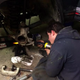 Santiago heats up the lower ball joint before trying to remove the knuckle from the axle.